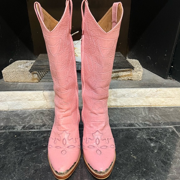 Mahli the Label Pink leather Cowboy boots - Picture 1 of 8
